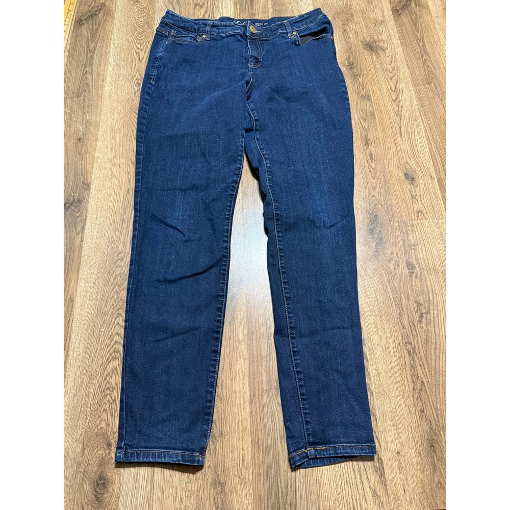 INC International Concepts Jeans Womens Size 12 Blue Skinny Curvy Fit Denim